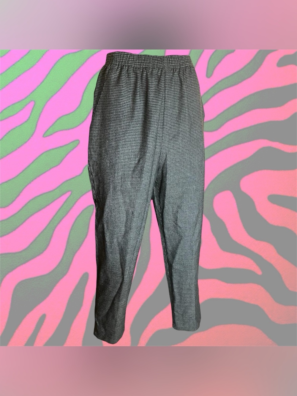 grey officecore houndstooth pull on trouser